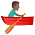 🚣🏾‍♂️ man rowing boat: medium-dark skin tone display on JoyPixels